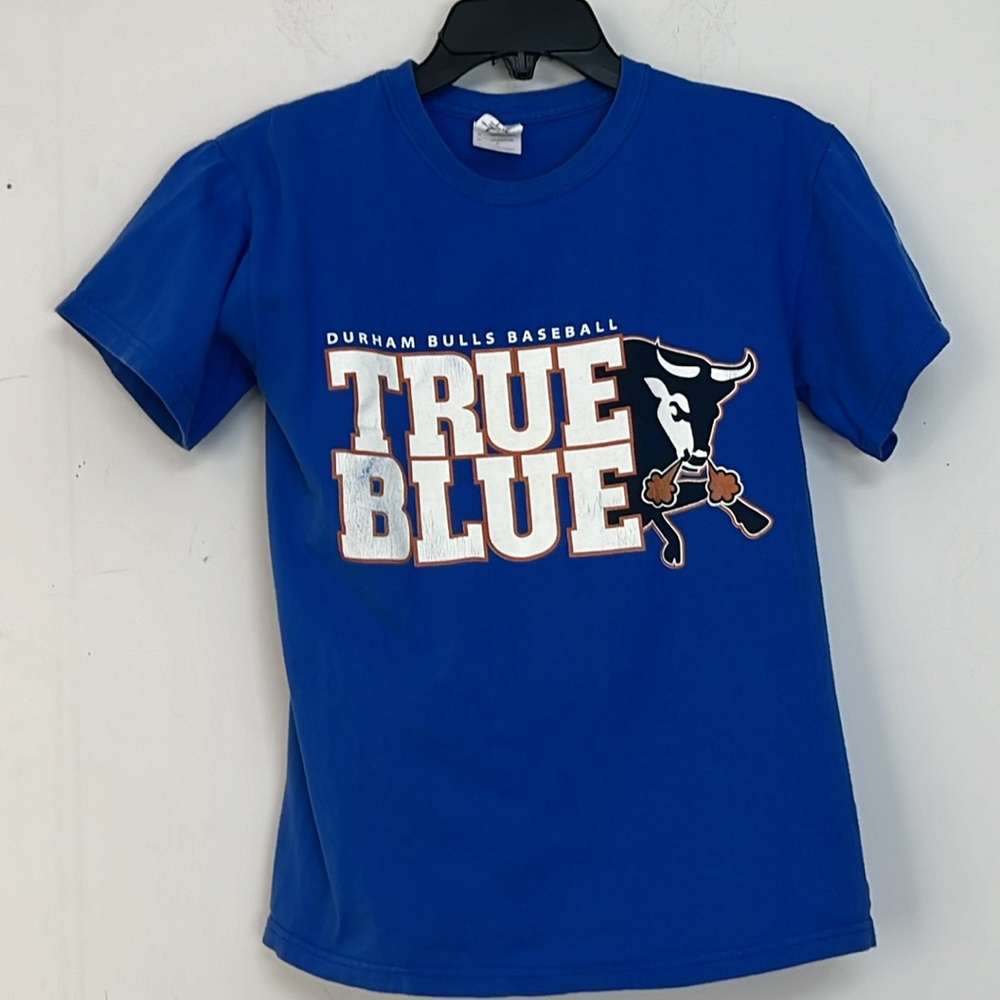 🌞 Gildan Heavy Cotton Durham Bulls Baseball True Blue short sleeves tee men S